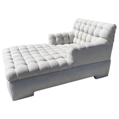 Steve Chase Designed Tufted Chaise Lounge Made by A. Rudin New Upholstery