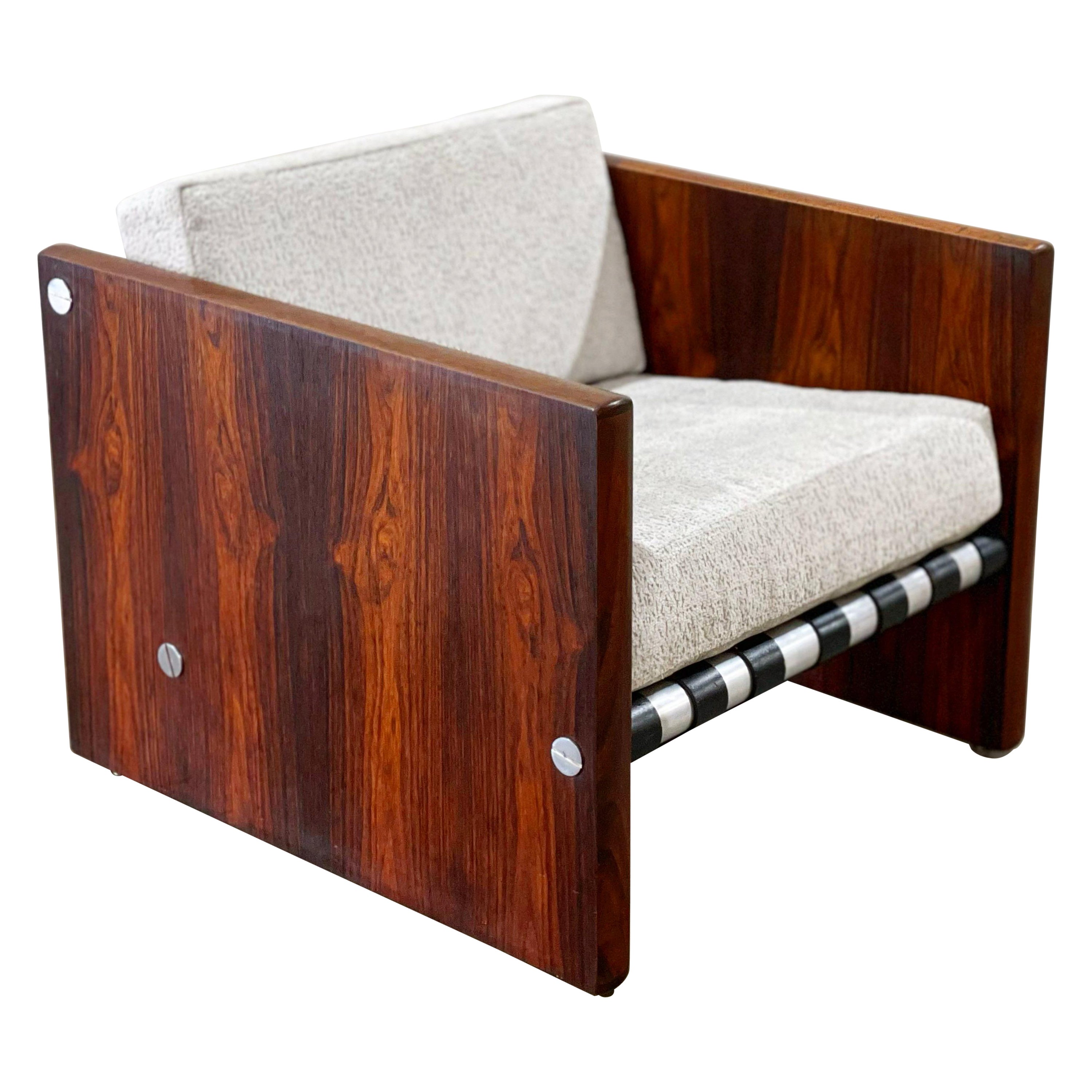 Mid-Century Cube Chair by Jack Cartwright for Founders, Rosewood + Chrome