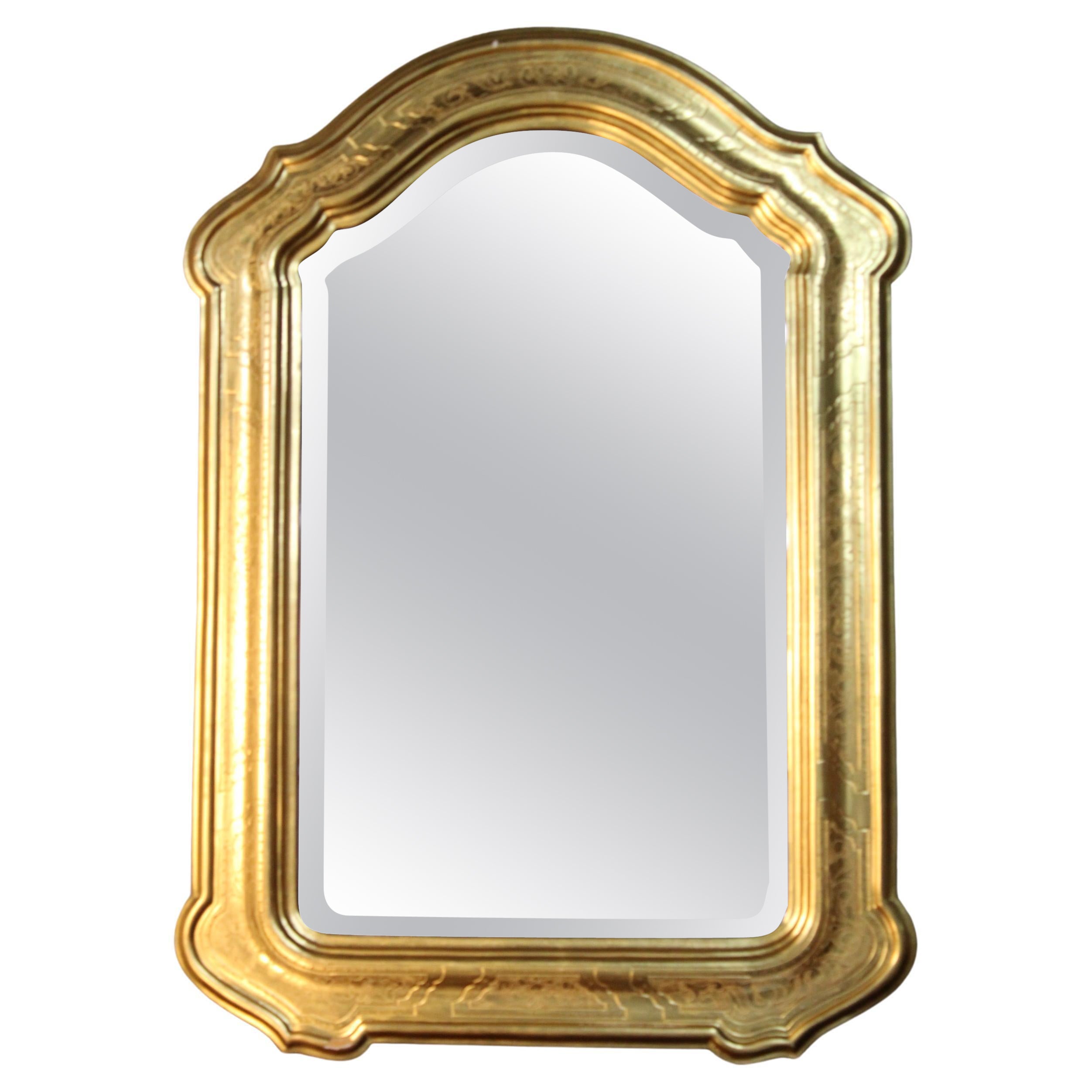 Golden Gilded Antique Italian Wall Mirror