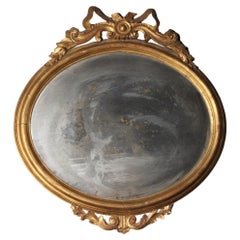 Louis XVI period Wall Mirror circa 1790, carved wood wall mirror, antique mirror