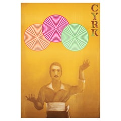 Cyrk Mustached Juggler 1973 Polish Circus Poster, Urbaniec