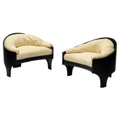 Pair of Henry P Glass Intimate Island Lounge Chairs