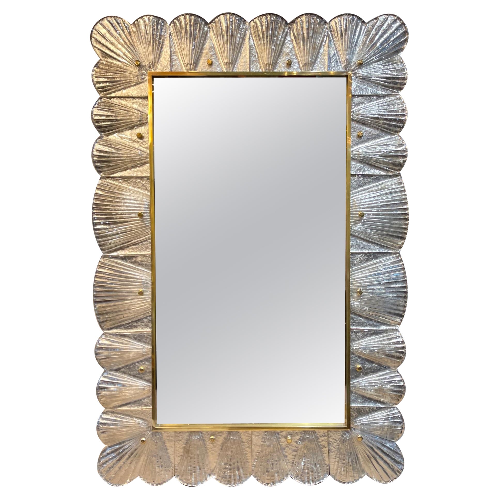 Murano Ruffle Mirror For Sale