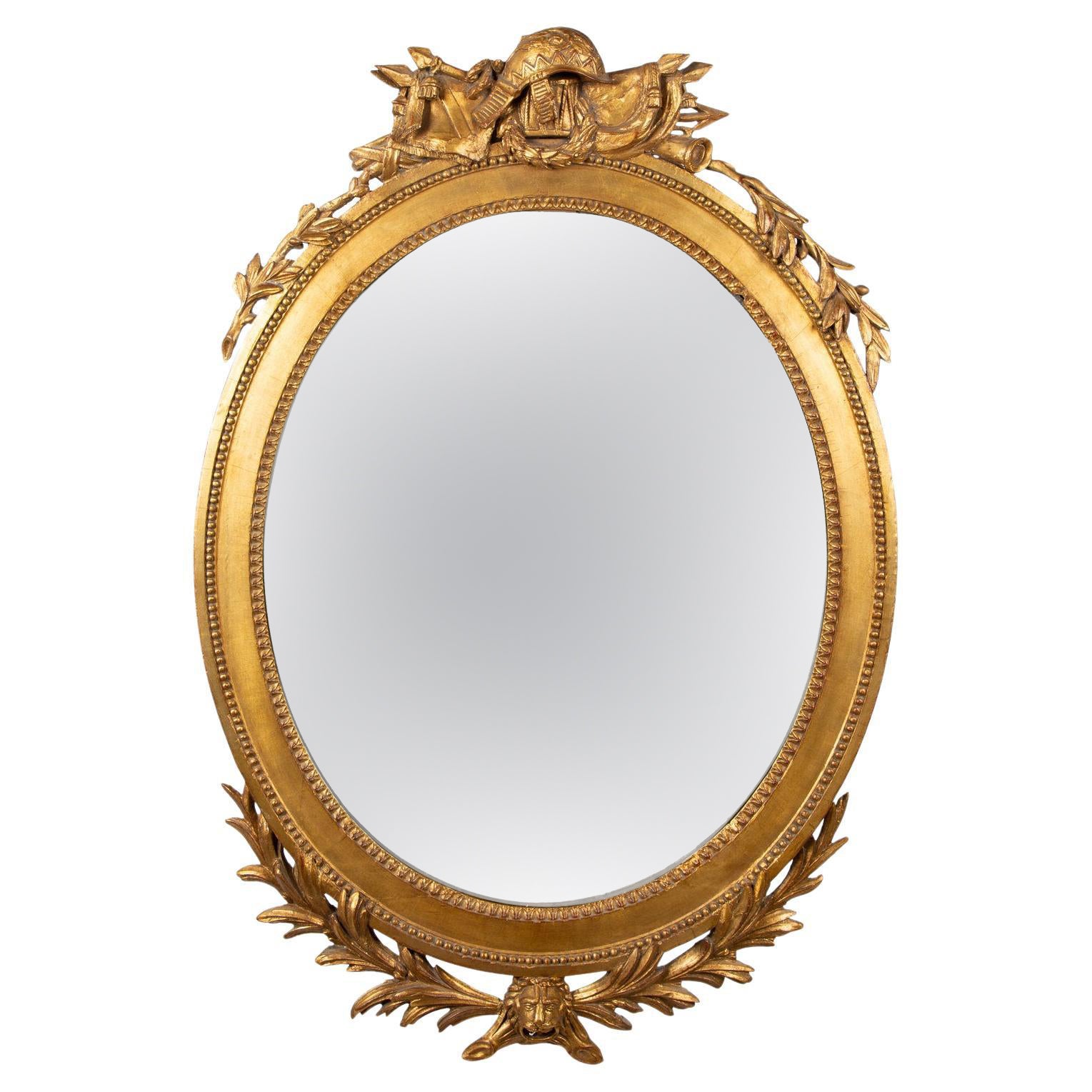 George III Style Giltwood Mirror, 19th Century For Sale