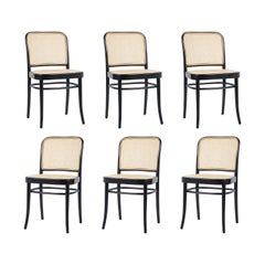Bentwood & Cane Side Chairs, Set of 6