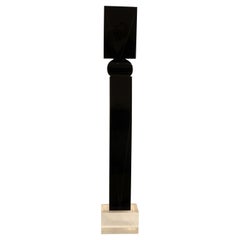 Mid-Century Modern James Nani Modern Black Pillar Acrylic Sculpture, 1970s