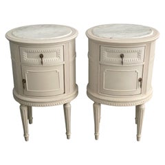 French 1920s Painted Nightstands