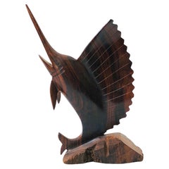 Vintage Carved Ironwood Marlin