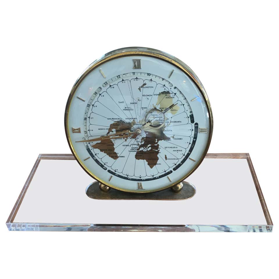 World Map Clock For Sale at 1stDibs | national geographic map clock ...