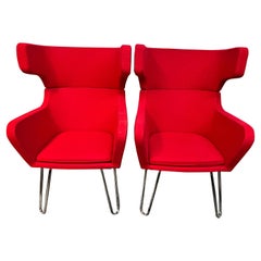 Pair of Mid Century Red Ox Chairs