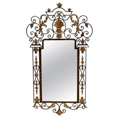 Vintage Labarge Wrought Iron and Gilt Mirror