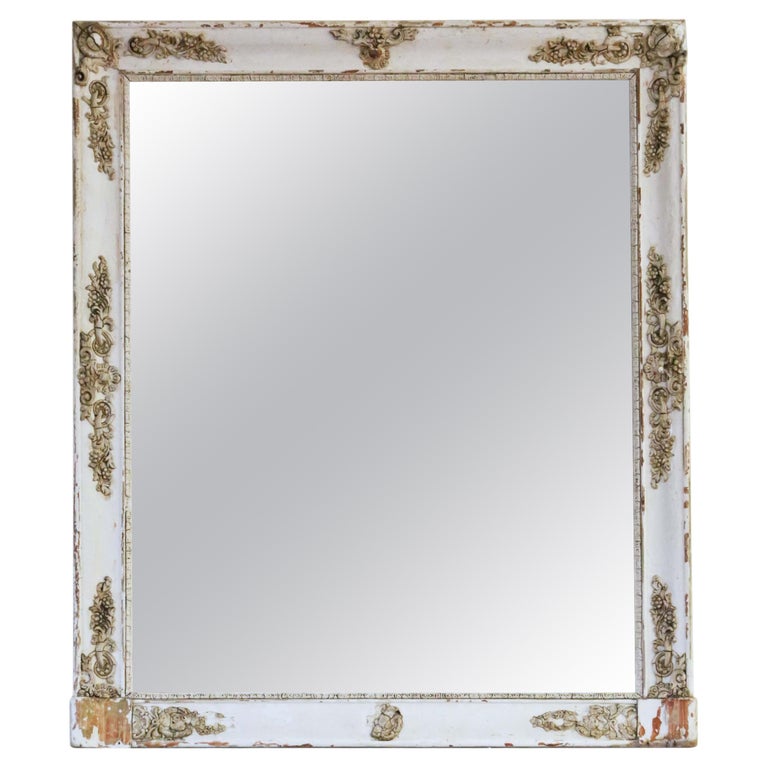 Grand Miroir Mural Antique, 1860s en vente sur