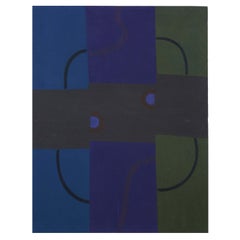 Very Large Oil on Canvas Painting Artwork Manner Circle of Sonia Delaunay