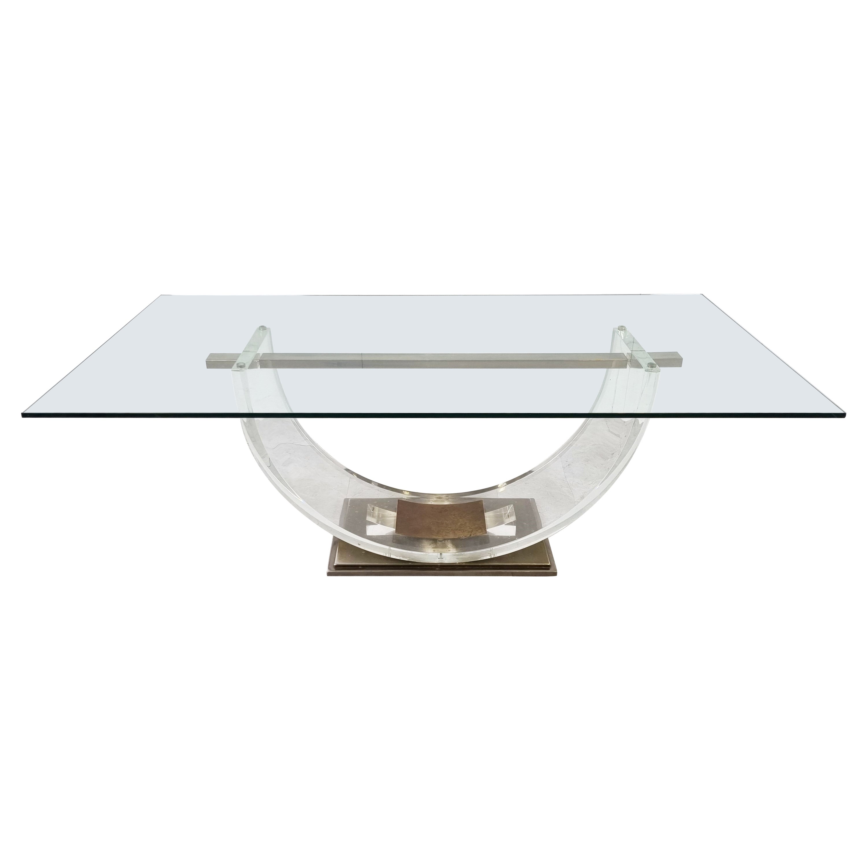 Round table triana glass lid and legs chrome 110 cm. 