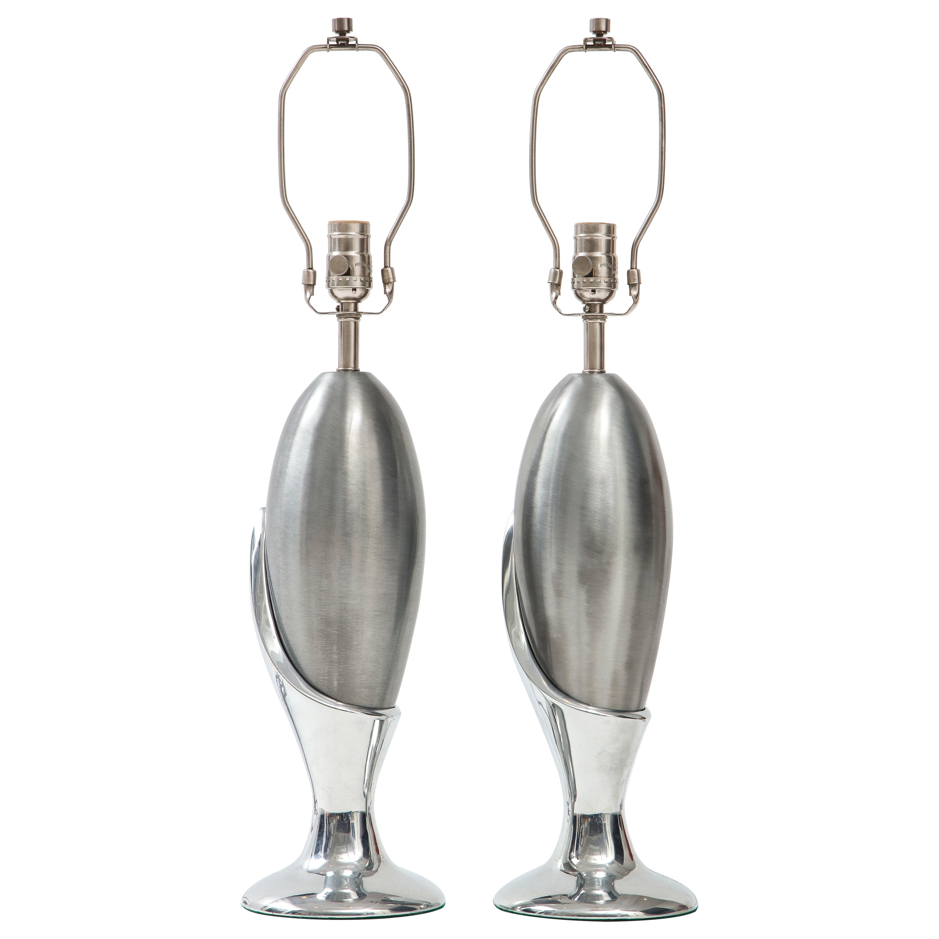 Laurel Nickel Flower Willow Bud Lamps For Sale at 1stDibs