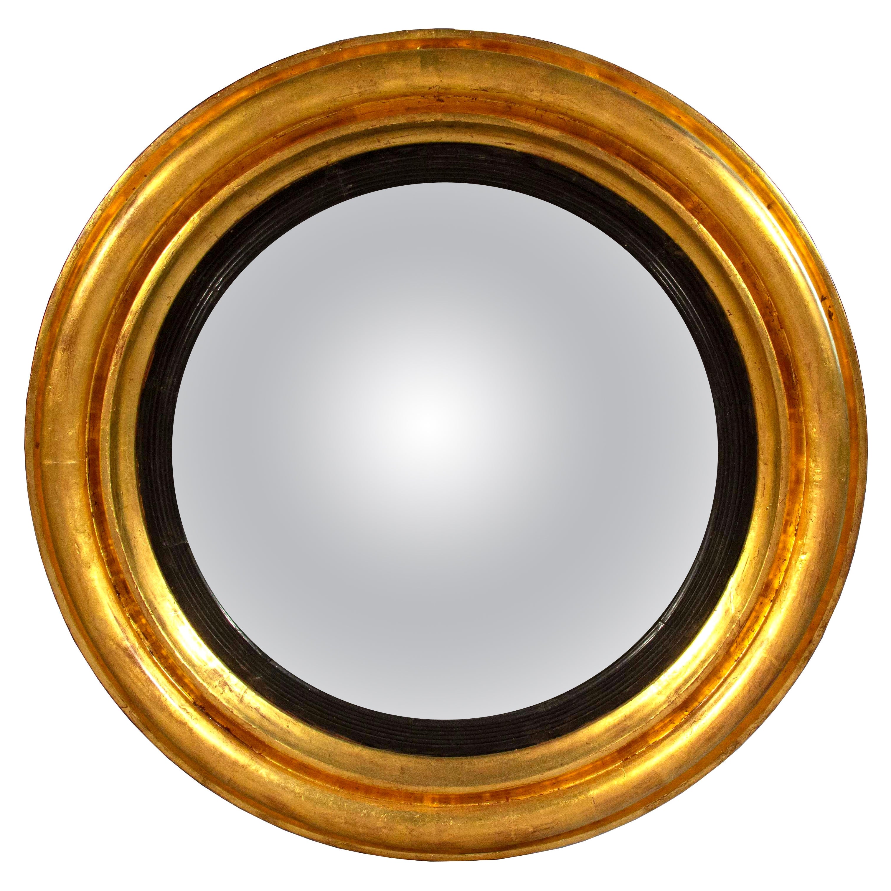 Large Regency Circular Convex Mirror