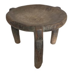 Andrianna Shamaris Antique African Stool, Side Table or Bowl