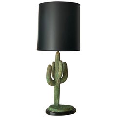 Vintage Brass Saguaro Cactus Lamp
