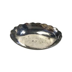 Flower Decorated Silver Bowl