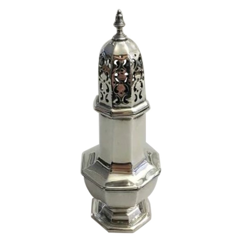 English Silver Sugar Shaker Made by Harrods For Sale at 1stDibs