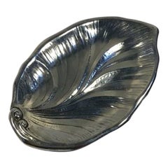 Vintage Sterling by Poole Leaf-shaped Silver Dish No 440