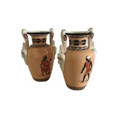 Pair of Royal Copenhagen Empire Vases with Egyptian Motifs from 1850-1870