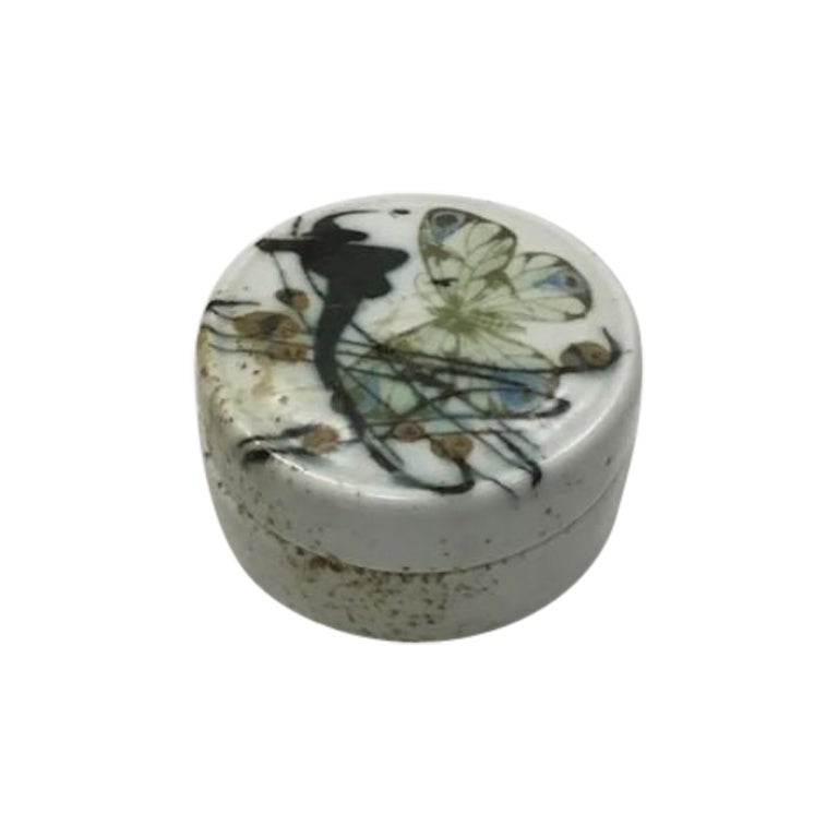 Royal Copenhagen Stoneware Pill Box No 1055/5325 For Sale