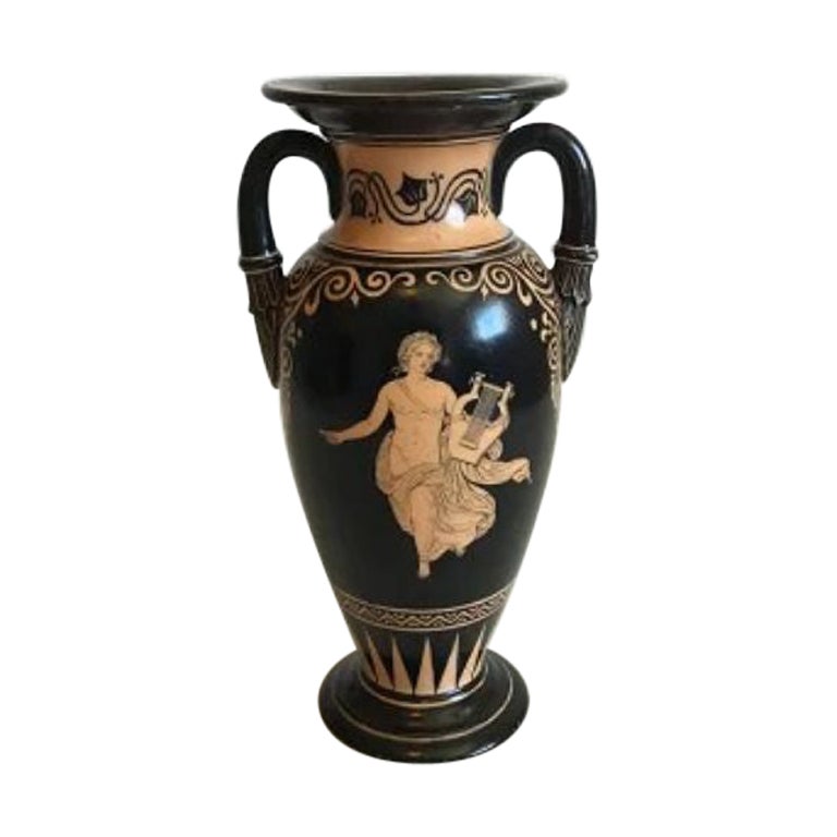 Royal Copenhagen Porcelain Amphora Vase with Handles For Sale