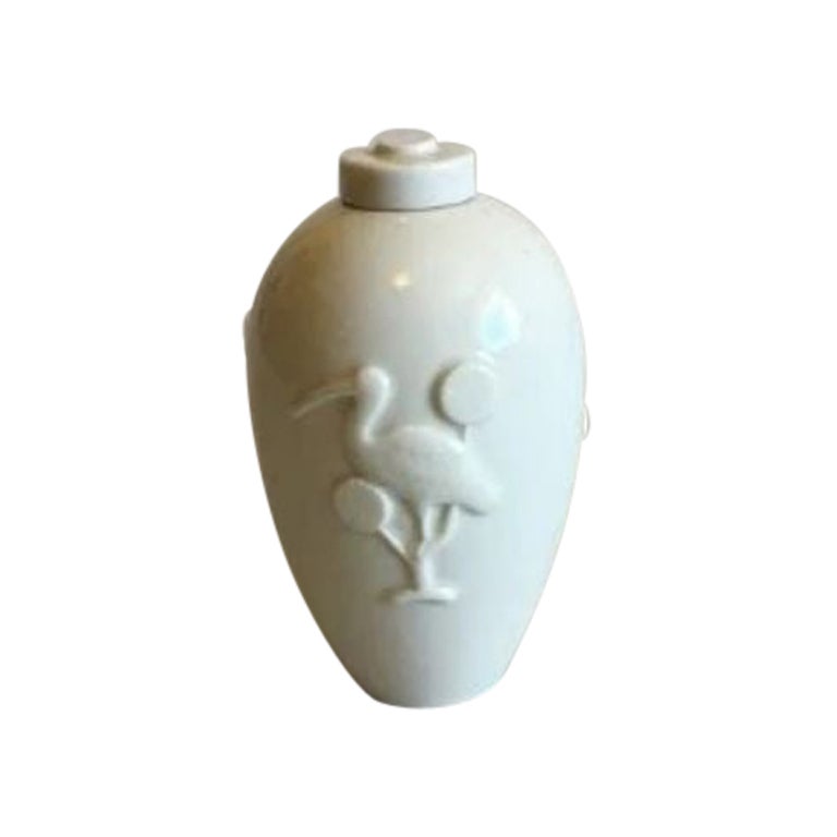 Royal Copenhagen Porcelain Vase with Lid No 3300 For Sale