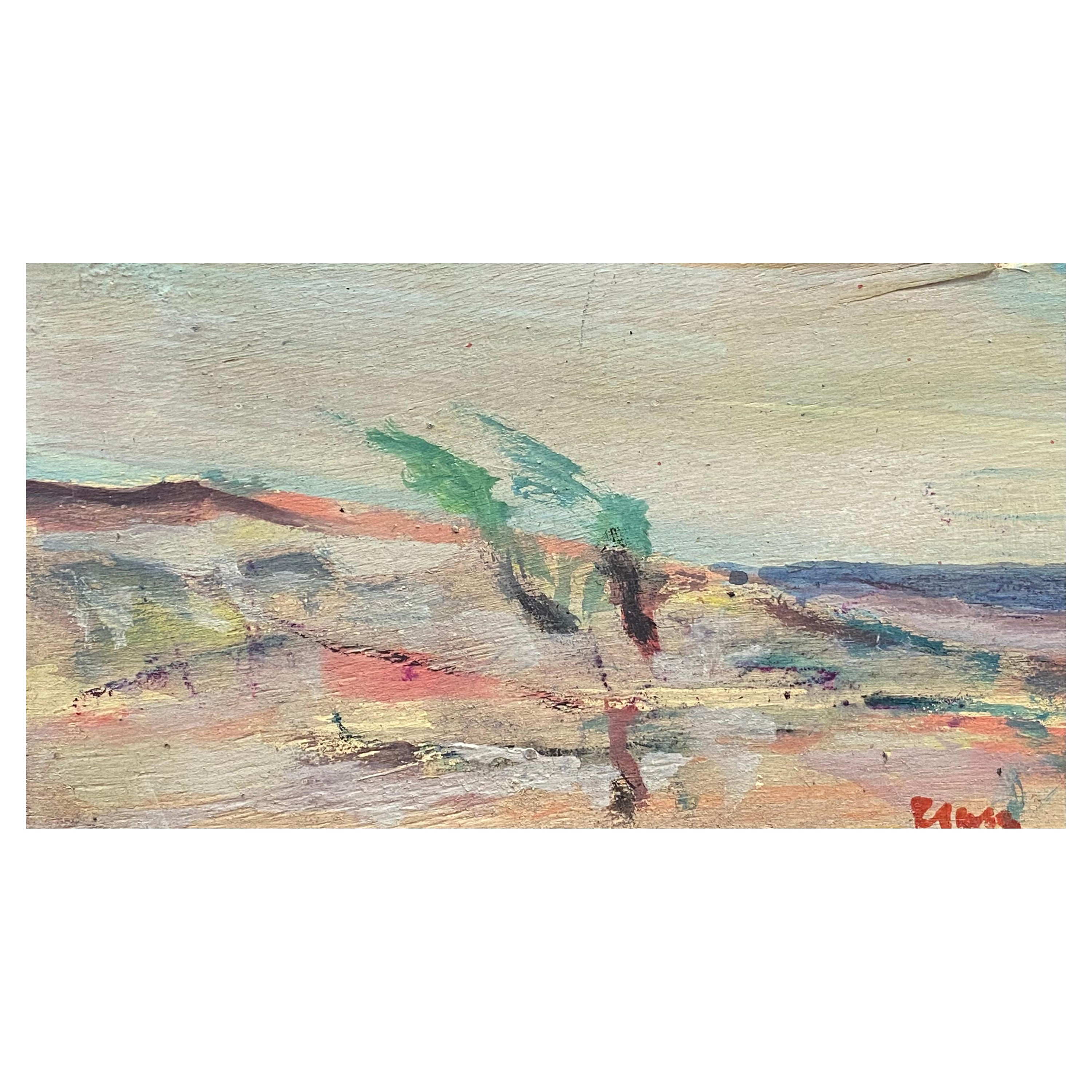 Jacques Pinon, French Expressionist Landscape Oil Painting For Sale