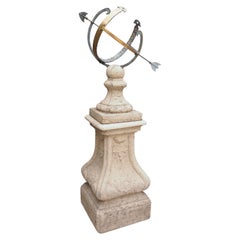 Cast Armillary Pedestal Sundial from France