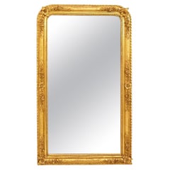 Antique Gold Wall Mirror, Antique Gilt Mirror, in Its Original Gold Leaf Frame.