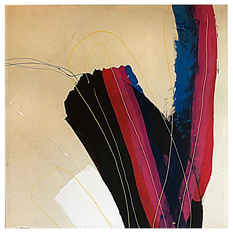 Large Original Marcel Rozek Abstract Oil Painting on Linen Canvas For ...