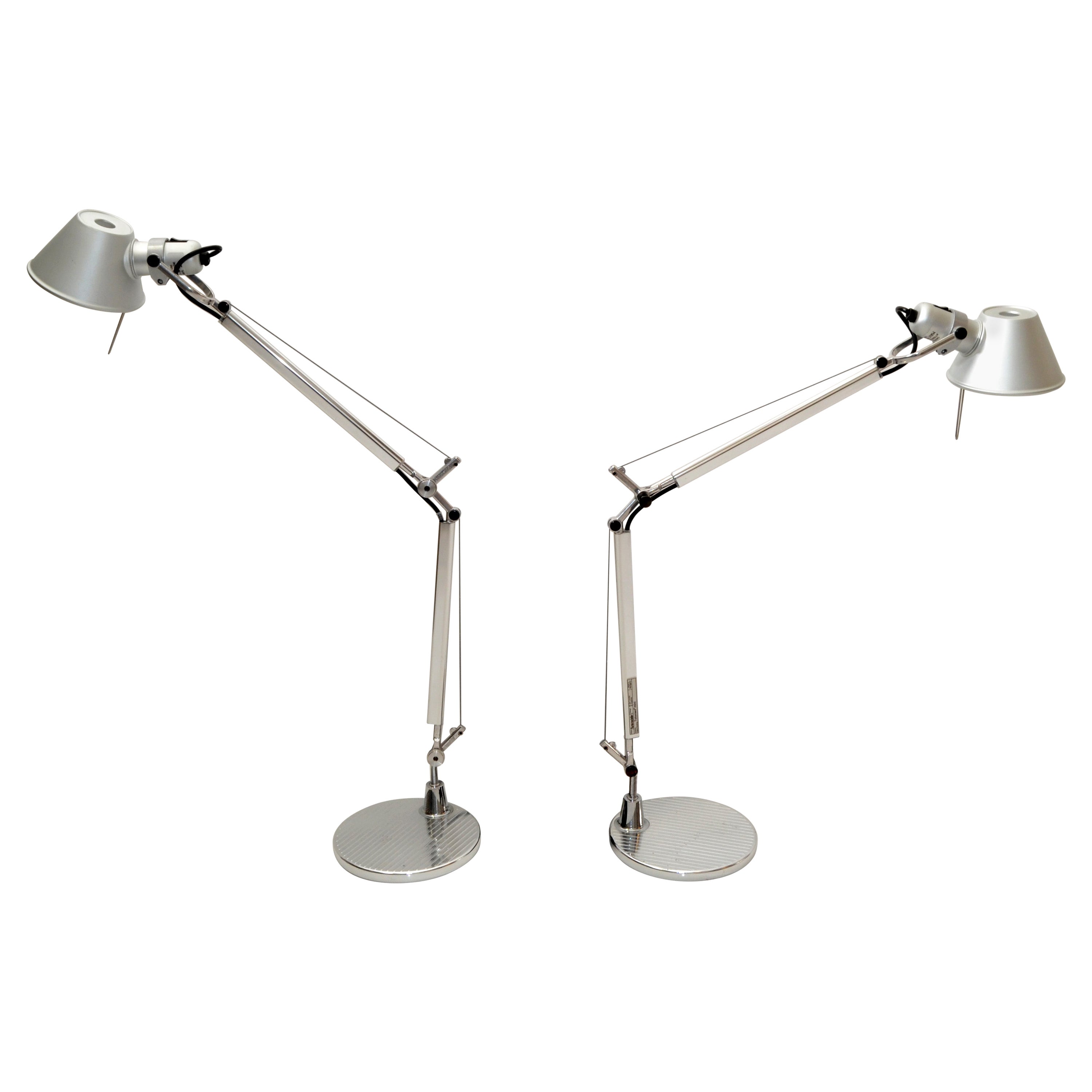 Tolomeo Mini Table Lamp Fassina De Lucchi Pair of Desk Light for Artemide, Italy For Sale