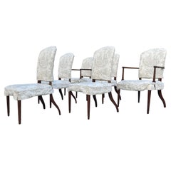Vintage Set of 6 Dining Chairs, 2 Arm & 4 Side Chairs
