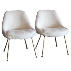 Pair of 1960s Side Chairs in Bouclé