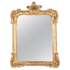 18th Century French Régence Carved Giltwood Mirror
