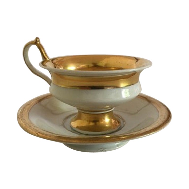 Royal Copenhagen Empire Cup and Saucer from 1820-1850
