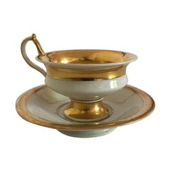 Antique Royal Copenhagen Empire Cup and Saucer from 1820-1850