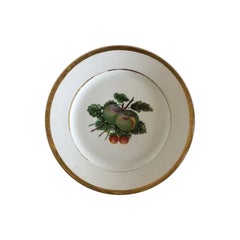 Royal Copenhagen Plate with Handpainted Fruit Motif and Gold