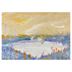 Jacques Pinon, französisches expressionistisches Landschaftsgemälde, Öl