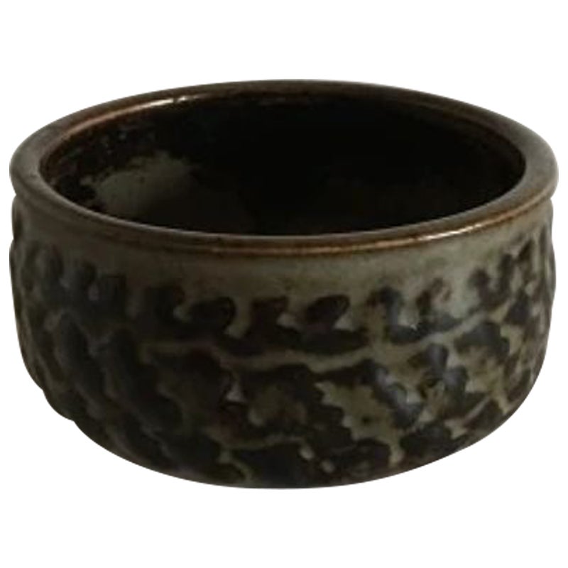 Royal Copenhagen Unique Stoneware Bowl by Nils Thorsson For Sale