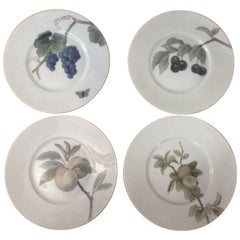 Royal Copenhagen Art Nouveau Plates with Fruits No 10520