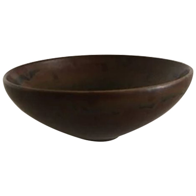Royal Copenhagen Unique Stoneware Bowl by Nils Thorsson For Sale