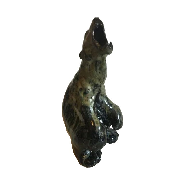 Royal Copenhagen Unique Figurine of Roaring Polar Bear No 502