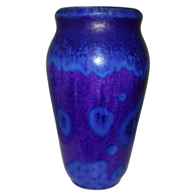 Large Royal Copenhagen Crystalline Glaze Vase by Carl Frederik Ludvigsen No 7 For Sale