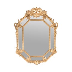 Early 19th Century William IV Giltwood Pareclose Mirror in Octagonal Form