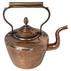Large Antique George III Quality Copper Kettle