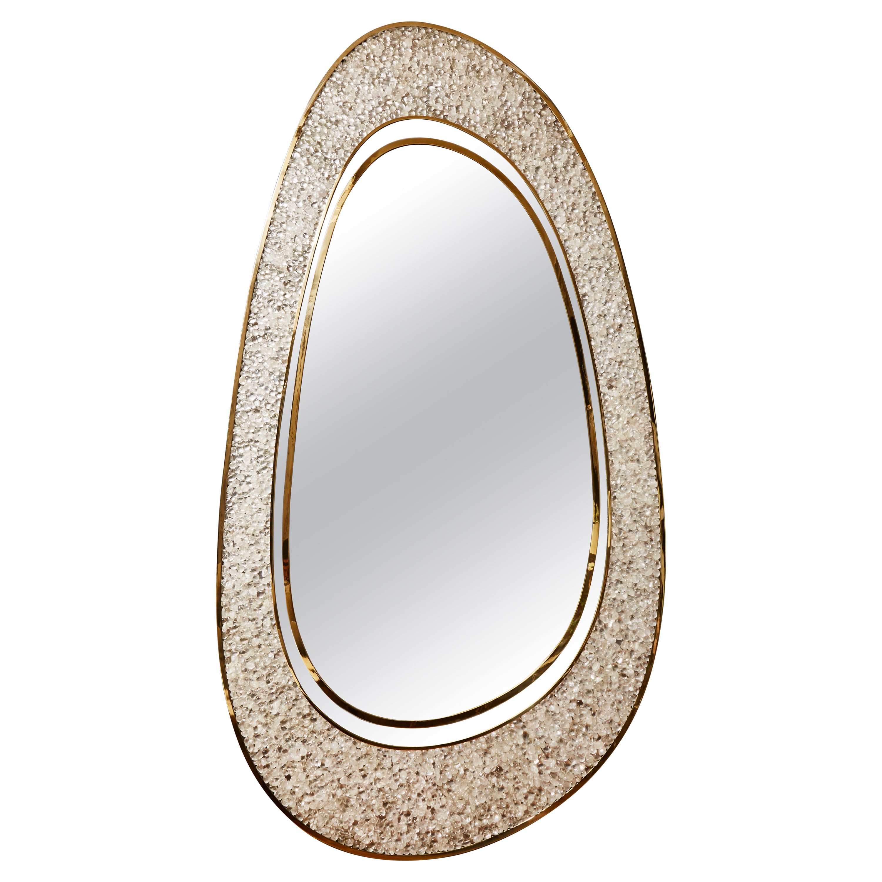 Rock Crystal Mirror by Studio Glustin For Sale