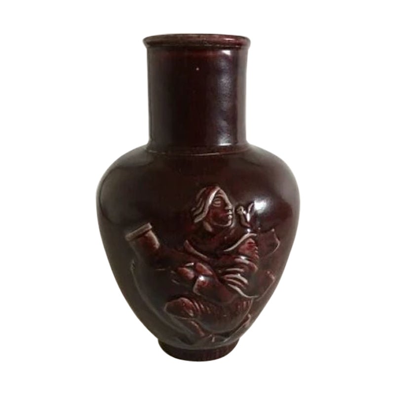 Royal Copenhagen Jais Nielsen Vase in Oxblood Glaze No 20247 For Sale